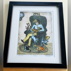 Cat Lady print by Jay Wennersten